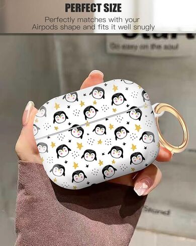 ANDRIU Compatible with Airpod pro 2nd/1st Generation Case Cover with Keychain Cute Pattern Hard & Anti Slip Cover for Men Women & Girls(Red Tartan Plaid) in Saudi Arabia