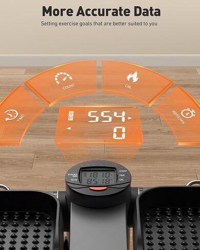 Sportsroyals Stair Stepper للتمرين، خطوات صغيرة مع شريط مقاومة، معدات تمرين منزلية هيدروليكية للياقة البدنية لتمرين الجسم بالكامل، سعة وزن 330 رطلاً in Kuwait