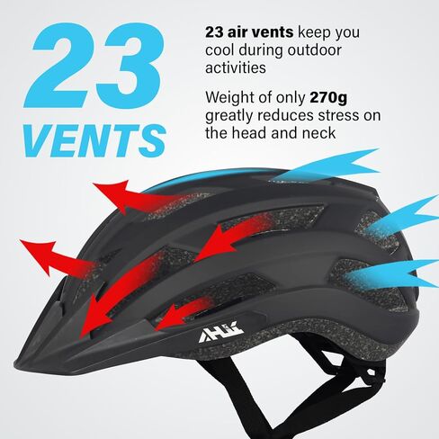Youth Adult Road Bike Helmet, Men Women Adjustable Mountain Bicycle Helmet with Detachable Visor, 2 Sizes for Age 8-14+ Teen, Kids, Adult in Kuwait