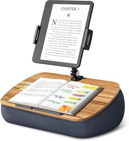 ERGONOV Lap Cozy Kindle Pillow Stand for Bed with Adjustable Arm, 360° Tablet Holder, Fits 4.7"-13" Kindle, iPad, Phone, Lap Desk for Hands Free Reading in Bed, Couch, Sofa,Gray | 360° Tablet Holder, Fits 4.7"-13" Kindle, iPad, Phone, Lap Desk for Hands F in Saudi Arabia