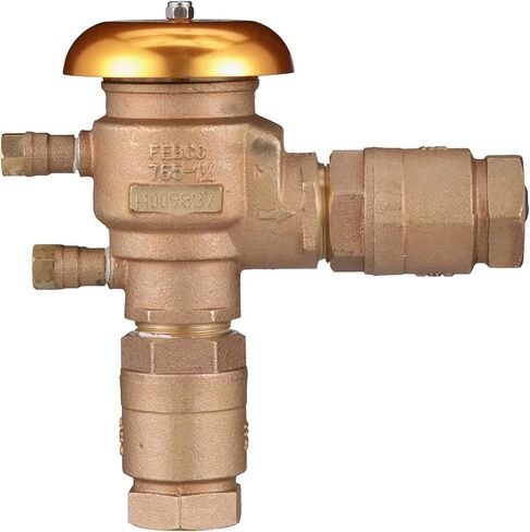 سلسلة Fengco 765 3/4 بوصة مانع التدفق الخلفي للضغط البرونزي، إيقاف ربع دورة، وصلات NPT، مستشعر التجميد مع تقنية SentryPlus Alert، النباتات الصناعية، نظام الري in Kuwait