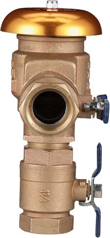 سلسلة Fengco 765 3/4 بوصة مانع التدفق الخلفي للضغط البرونزي، إيقاف ربع دورة، وصلات NPT، مستشعر التجميد مع تقنية SentryPlus Alert، النباتات الصناعية، نظام الري in Kuwait