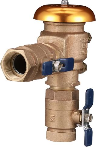 سلسلة Fengco 765 3/4 بوصة مانع التدفق الخلفي للضغط البرونزي، إيقاف ربع دورة، وصلات NPT، مستشعر التجميد مع تقنية SentryPlus Alert، النباتات الصناعية، نظام الري in Kuwait