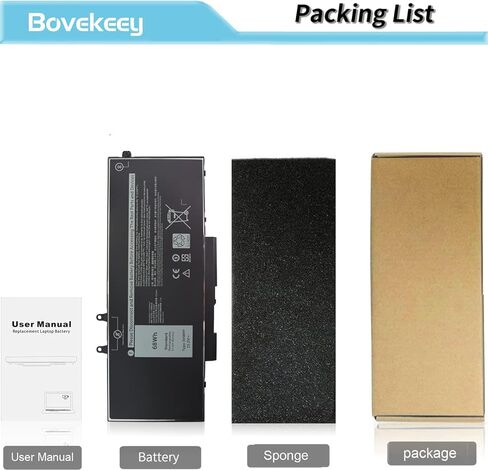 بطارية 68Wh 3HWPP 01VY7F، 15.2V لأجهزة الكمبيوتر المحمول Dell Latitude 3541 5410 5510 5411 5511، Precision 3551، الكمبيوتر المحمول 03HWPP 10X1J N2NLL 1VY7F in Kuwait