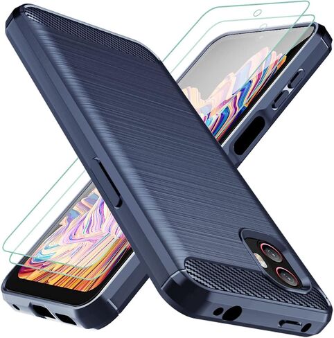 حافظة Osophter لهاتف Galaxy Xcover 6 Pro، حافظة Galaxy Xcover Pro 2 مع قطعتين واقي شاشة ممتص للصدمات، غطاء حماية للهاتف الخلوي من مطاط TPU المرن لهاتف Samsung Galaxy Xcover 6 Pro (أسود) in Saudi Arabia
