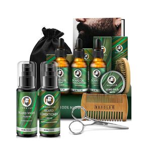 Men's Gift Kit, Beard Care Kit for Men, Beard Grooming Kit with Beard Oil, Beard Balm, Beard Brush, Beard Wash, Beard Wax, Beard Comb, Beard Scissors, Gift for Boyfriend Dad Husband Brother Fiance