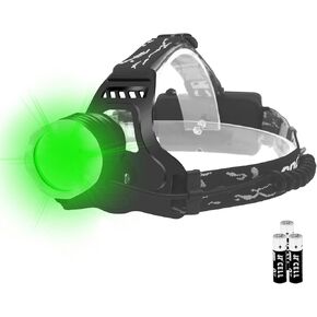 Green Light Headlamp Flashlight 3 Modes Led Hunting Headlight for Night Hunting Fishing Astronomy