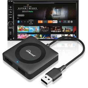 Car TV Mate - محول تلفزيون السيارة، سريع ومستقر - متوافق مع Fire TV Stick، SetTop Box، Switch، إلخ - محول HDMI إلى USB لسيارات CarPlay من مصنع OEM، التوصيل والتشغيل in Kuwait