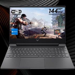 HP Victus 15.6 Ryzen 5 Gaming Laptop, 15.6 FHD 144Hz, Ryzen 5 7535HS (Beats Intel i5-13420H), AMD Radeon RX 6550M (Beats Nvidia GeForce RTX 3050), 64GB DDR5 RAM, 1TB SSD, Backlit KB, Windows 11 Home
