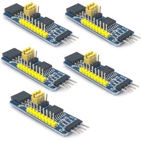 DEVMO 5PCS PCF8574 I2C Interface 8bit IO MCU Expansion Board I/O Expander IIC Bus Evaluation Development Module Compatible with AVR STM8 C8051F Ar-duino