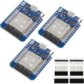 ESP32 D1 Mini NodeMCU ESP-WROOM-32 WLAN WiFi Bluetooth IoT Development Board 5V Compatible with Arduino (3pcs)
