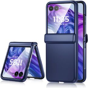 Maxdara for Motorola Razr Plus 2024 Case with Hinge Protection & Built-in Screen Protector, Support Wireless Charging Shockproof Protective Phone Case for Moto Razr Plus 2024- Black