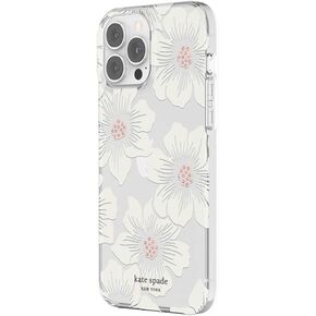 kate spade new york Protective Hardshell Case for iPhone 13 Pro Max - Hollyhock Floral Clear