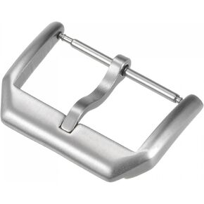 uxcell Watch Strap Clasp Replacement, Brushed Stainless Steel Narrow Side Type Buckle, for 16mm Width Watch Bands