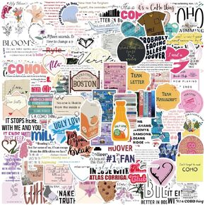 100 PCS COHO Book Stickers Pack,Bookish Stickers for Kindle,Romance Book Stickers for Woman,Girl,Adult,Book Lover Gifts