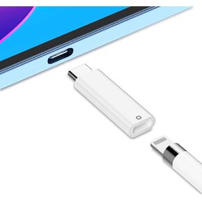 USB-C to Pencil Adapter for Apple Pencil 1st Gen and iPad 10th Gen Only, USB C to for Lightning Pencil Charger Adapter Type C Bluetooth Pairing Connector iPencil Adapter for 1st Gen Apple Pen, White