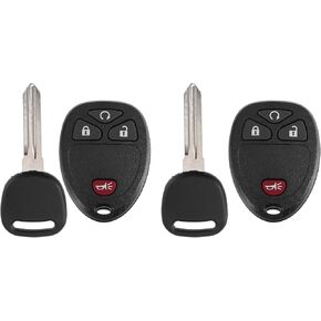 X AUTOHAUX KOBGT04A 315MHz Keyless Entry Remote Ignition Transponder Key Fob for Chevrolet Uplander 2005-2008 for Chevrolet HHR 2006-2011 for Buick Terraza 2005-2007 4 Buttons 2pcs