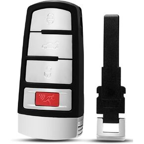 NBG009066T Remote Key Fob Fit for Volkswagen VW Passat 2006-2013 & CC 2009-2015, 315MHZ Car Keyless Entry Remote Control Replace HLO 3C0 959 752 N BB AE AM, ID48 Chip, 4 Buttons