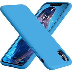 Vooii for iPhone Xs Max Case, Soft Liquid Silicone Slim Rubber Full Body Protective iPhone Xs Max Case Cover (with Soft Microfiber Lining) Design for iPhone Xs Max - Sand Pink