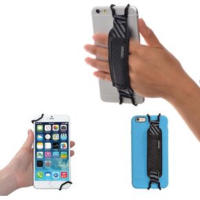 TFY Security Hand Strap Holder Compatible with iPhone 16 Pro Max / 15 Pro / 14 Plus / 13 Pro / 12/11 / Xs/XR/X / 8 Plus/SE/Galaxy S23 / S24 / Note 20 / Mate 60/50 / 40 Pro (Black)