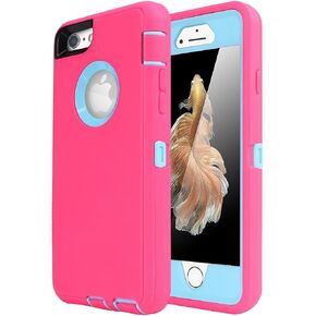 iPhone 6 Case, iPhone 6S Case [HEAVY DUTY] AICase Built-in Screen Protector Tough 3 in 1 Rugged Shorkproof Cover for Apple iPhone 6/6S (Blue)