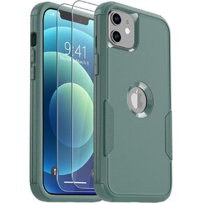 for iPhone 12 Case/iPhone 12 Pro Case, [2+Tempered Glass Screen Protector] [10 FT Military Dropproof],Non-Slip Shockproof iPhone 12 Phone Case,iPhone 12 Pro Phone Case 6.1IN (Black)
