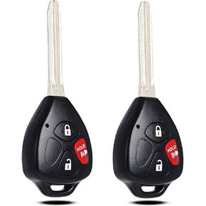 Key Fob Keyless Entry Fits for Toyota 4Runner 2010 2011 2012 2013 2014 2015 2016 2017 2018 / Rav4 2010-2012 / Yaris 2012-2014 Ignition Remote Head Key Replacement HYQ12BBY 89070-35170 G Chip 3 Button
