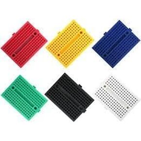 Eiechip Mini Breadboard kit 170 Points Mini Small solderless breadboard for Proto Shield (6 Colors 6Pcs)