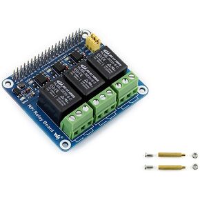 for Raspberry Pi Power Relay Board Expansion Board Module Three Channel(3-ch) for Raspberry Pi A+/B+/2B/3B/3B+/4B Loads up to 250VAC/5A,30VDC/5A