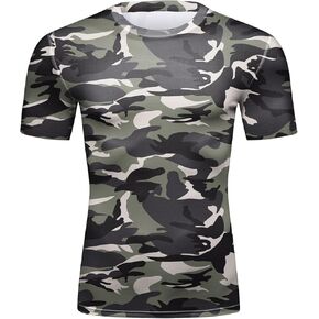 Red Plume Men's Film Super-Hero Series Compression Sports Shirt Running Short Sleeve Tee