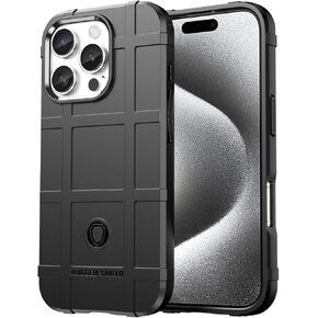Slim Fit Case for iPhone 16 Pro,Rugged Shield Outdoor Durable Phone Case,Military Grade Anti-Drop Protection and Camera Lens Protection Cover for iPhone 16 Pro,HD Black