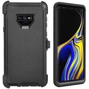 Defender Case for Samsung Galaxy Note 9,[NO Screen Protector][Heavy Duty][Drop Protection] Tough Rugged TPU Hybrid Hard Shell Case for Galaxy Note 9 Black
