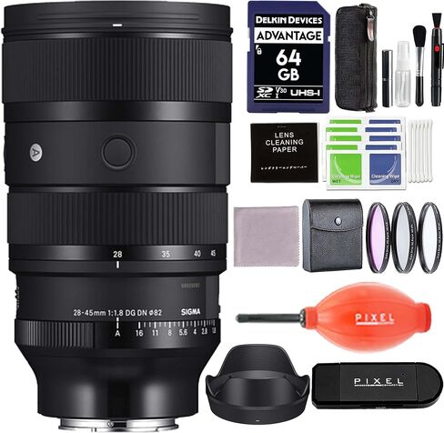 عدسة سيجما 28-45 ملم f/1.8 DG DN Art لحامل Leica L مع ملحقات بكسل المتقدمة وحزمة السفر | 612969 | ضمان سيجما ممتد لمدة 3 سنوات | سيجما 28-45 ملم f/1.8 DG DN Art in Saudi Arabia