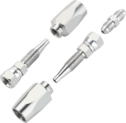 قطعتان من التركيبات الهيدروليكية القابلة لإعادة الاستخدام مقاس 3/8 بوصة، مقاس #06 طقم إصلاح الخرطوم الهيدروليكي in Kuwait