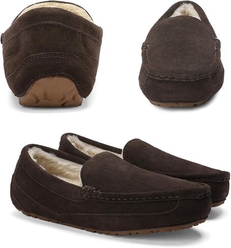 DREAM PAIRS شباشب منزلية للرجال بدون كعب داخلي وخارجي أحذية بدون كعب فروي غامض من جلد الغزال أحذية مريحة دافئة in Saudi Arabia
