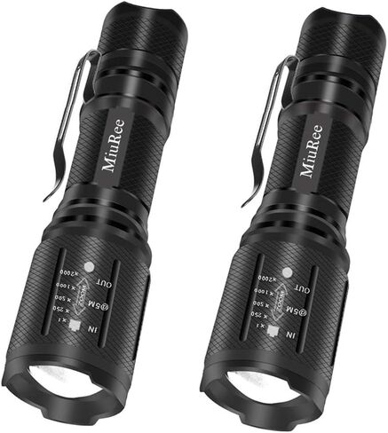 Tactical LED 2000 Lumens 5 Light Modes Flashlight for Camping, Emergency, Hurricane, Hiking,2-Pack in Saudi Arabia