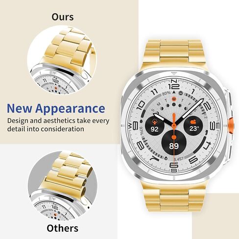 Band Compatible with Samsung Galaxy Watch Ultra 47mm(2024),Stainless Steel Metal Bands Strap Men Women Casual Business in Saudi Arabia