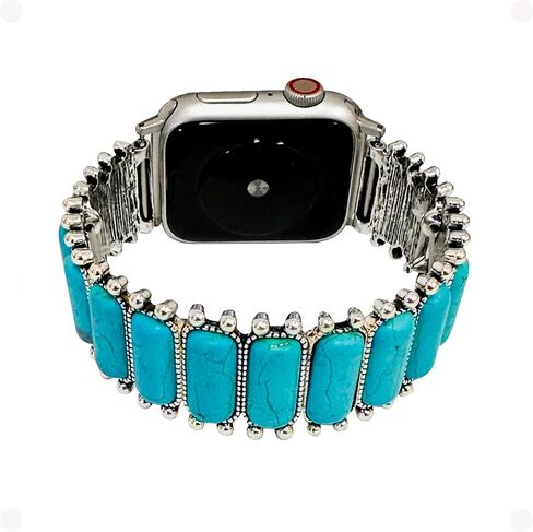 Western Stretch Watchband for Apple Watch Size 38mm, 40mm, 41mm, 42mm, 44mm, 45mm and Series 9,8,7,6,5,4 and SE No.129 in Saudi Arabia