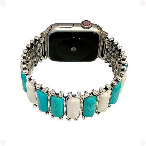 Western Stretch Watchband for Apple Watch Size 38mm, 40mm, 41mm, 42mm, 44mm, 45mm and Series 9,8,7,6,5,4 and SE No.129 in Saudi Arabia
