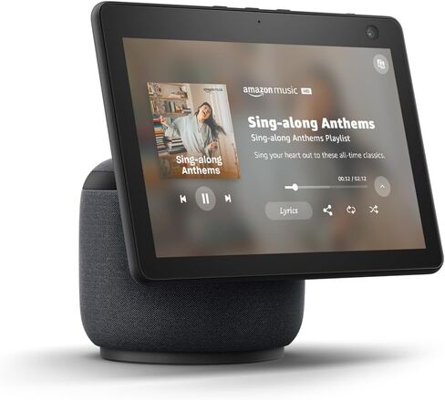 أمازون إيكو شو 10 (الجيل الثالث) | شاشة ذكية عالية الدقة مع صوت وحركة وAlexa | فحم in Saudi Arabia