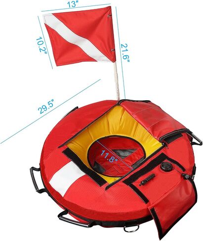 Luwint Inflatable Dive Float Buoy, Diving Snorkeling Spearfishing Boat Signal Board in Kuwait