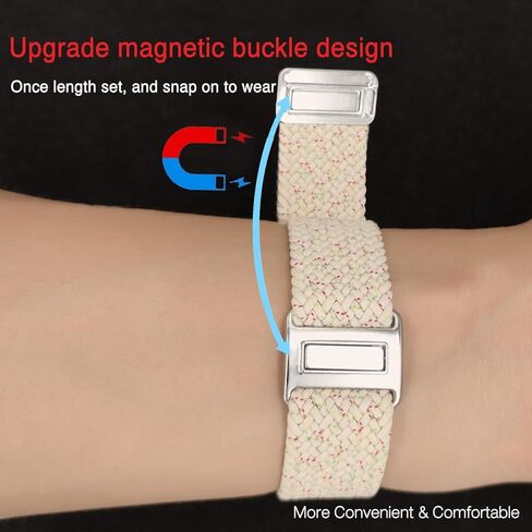 Abanen Braided Nylon Elastic Watch Bands for Google Pixel Watch 2 / Pixel Watch, Loop Soft Stretchy Sport Wristband Strap with Magnetic Closure for Google Pixel Watch in Kuwait