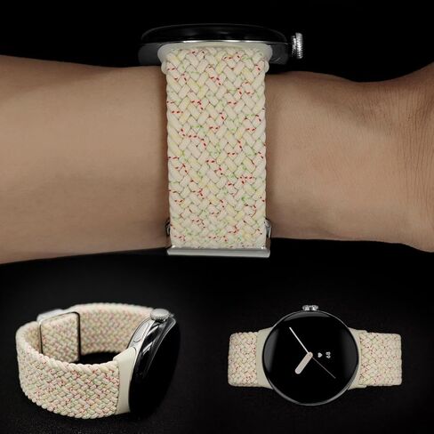 Abanen Braided Nylon Elastic Watch Bands for Google Pixel Watch 2 / Pixel Watch, Loop Soft Stretchy Sport Wristband Strap with Magnetic Closure for Google Pixel Watch in Kuwait