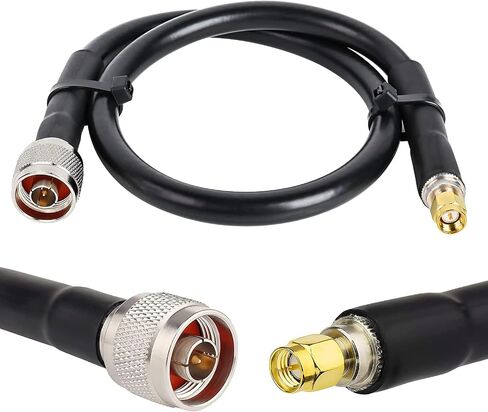 XRDS -RF KMR400 SMA to N Cable 25ft, N-Male to SMA-Male Connector Low Loss Extension Cable 50 Ohm SMA Cable for 3G/4G/5G/LTE/ADS-B/Ham/GPS/WiFi/RF Radio to Antenna Use (Not for TV) in Saudi Arabia
