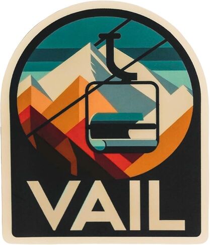 Vagabond Heart Vail Colorado Weatherproof Vinyl Sticker - Vail CO Souvenir Decal - Vail Sticker in Saudi Arabia