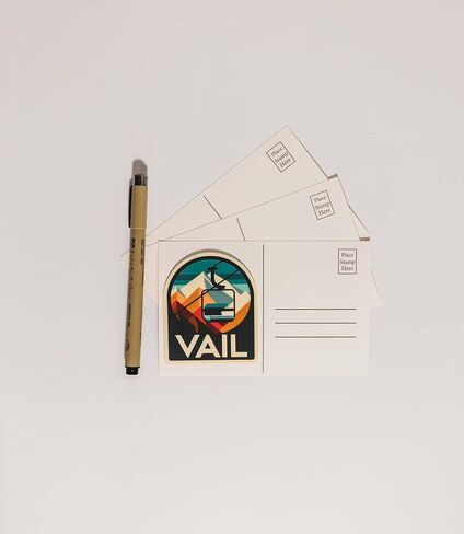 Vagabond Heart Vail Colorado Weatherproof Vinyl Sticker - Vail CO Souvenir Decal - Vail Sticker in Saudi Arabia