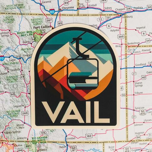 Vagabond Heart Vail Colorado Weatherproof Vinyl Sticker - Vail CO Souvenir Decal - Vail Sticker in Saudi Arabia