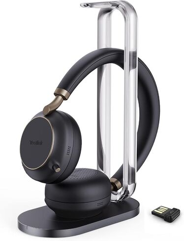 سماعة رأس لاسلكية Yealink BH70 Dual UC مع ميكروفون للعمل، وفرق سماعات رأس بلوتوث ومتوافقة مع UC، ووقت تحدث يصل إلى 35 ساعة، و147 جرامًا من الراحة أثناء الارتداء طوال اليوم، مثالية للعمل الهجين في المنزل والمكتب المفتوح، USB-A in Kuwait