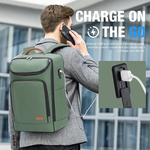 Lekebobor Travel Rolling Backpack, 18 inch Waterproof Backpack with 360° Wheels for 15.6" Laptop, Convertible Airline Approved Travel Backpack for Men & Women, Business, Commuter(Black) in Saudi Arabia