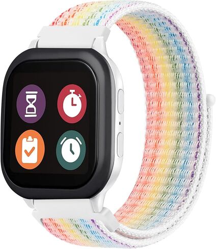 عبوتان من الأربطة المصنوعة من النايلون المتوافقة مع ساعة Gizmo 3 2 1/Gabb Watch 3 2 1/SyncUP Watch، Cosmo JrTrack 3/2 SE/2/JrTrack Band للأطفال، سوار ساعة خفيف الوزن ناعم ومسامي 20 مم للأولاد والبنات in Kuwait